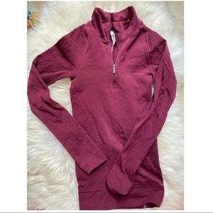Lululemon Maroon 1/2 Zip Long Sleeve